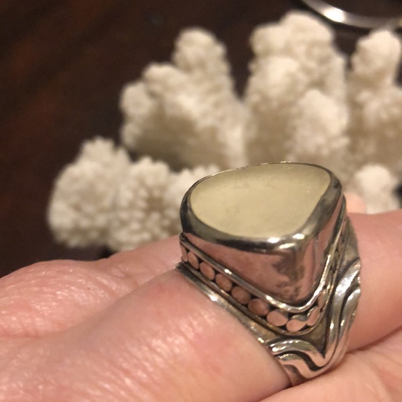 Sterling Silver Ring with Sea Glass - Picture 6 of 8